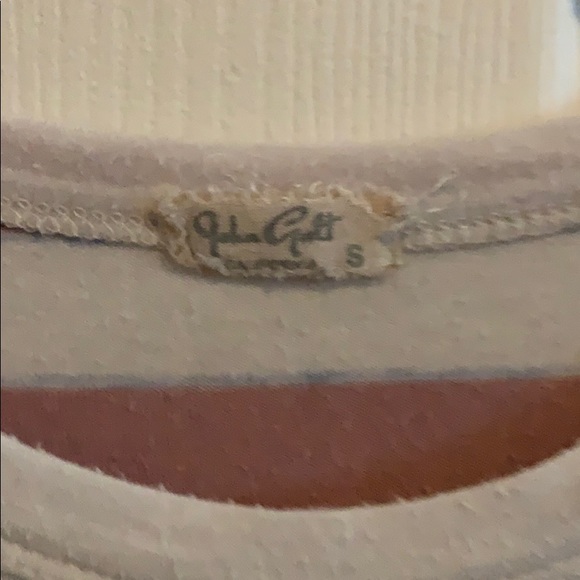 Brandy Melville Pink and White Stripped Tee - Picture 4 of 4